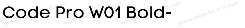 Code Pro W01 Bold字体转换